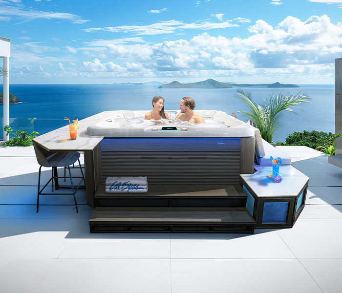Calspas hot tub being used in a family setting - Bowling Green